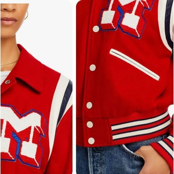 NWT MOTHER The Boyfriend Varsity Jacket Large SOLD OUT - Picture 5 of 11